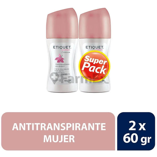 Super Pack Desodorante Etiquet "Mujer + Mujer" x 60 g c/u GSK 