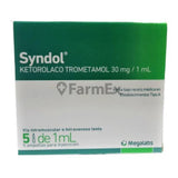 Syndol Solución Inyectable 30 mg / 1 mL x 5 Ampollas