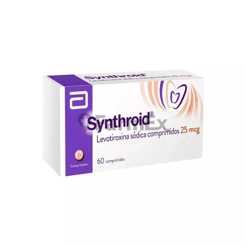 Synthroid 25 mcg x 60 comprimidos