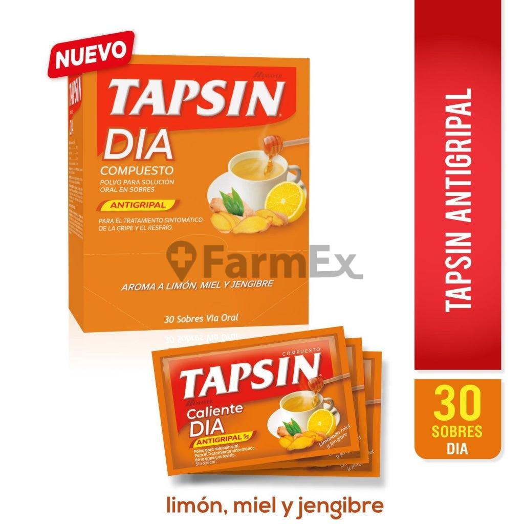 Tapsin Día Polvo - Sabor Limón, Miel y Jengibre - Sobre de 5 g. (x 30 sobres) MAVER 