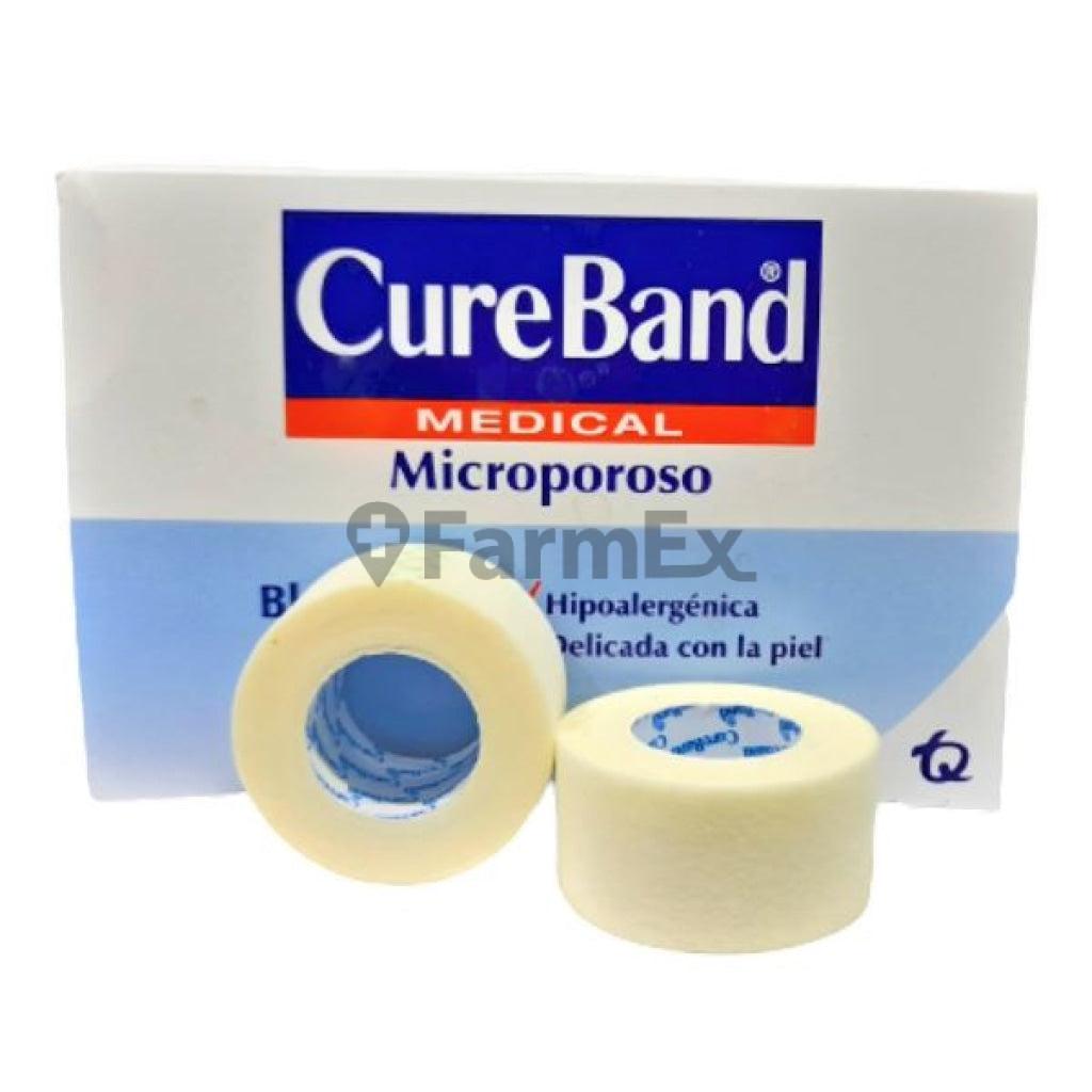 Tela Microporosa Blanca 2,5 cm x 9 m x 1 Unidad CureBand 