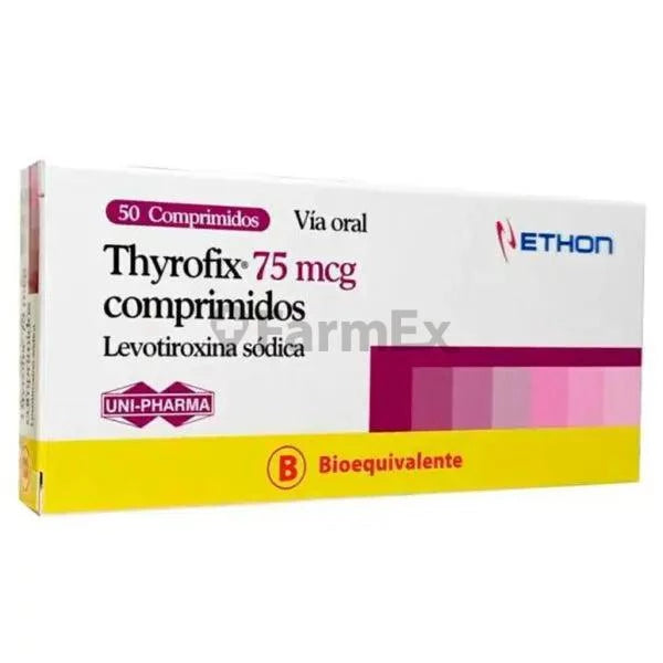 Thyrofix 75 mcg x 50 comprimidos "Ley Cenabast" Ethon 