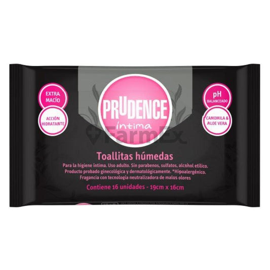 Toallitas Húmedas "Prudence Intima" Rosado x 16 unidades DKT 