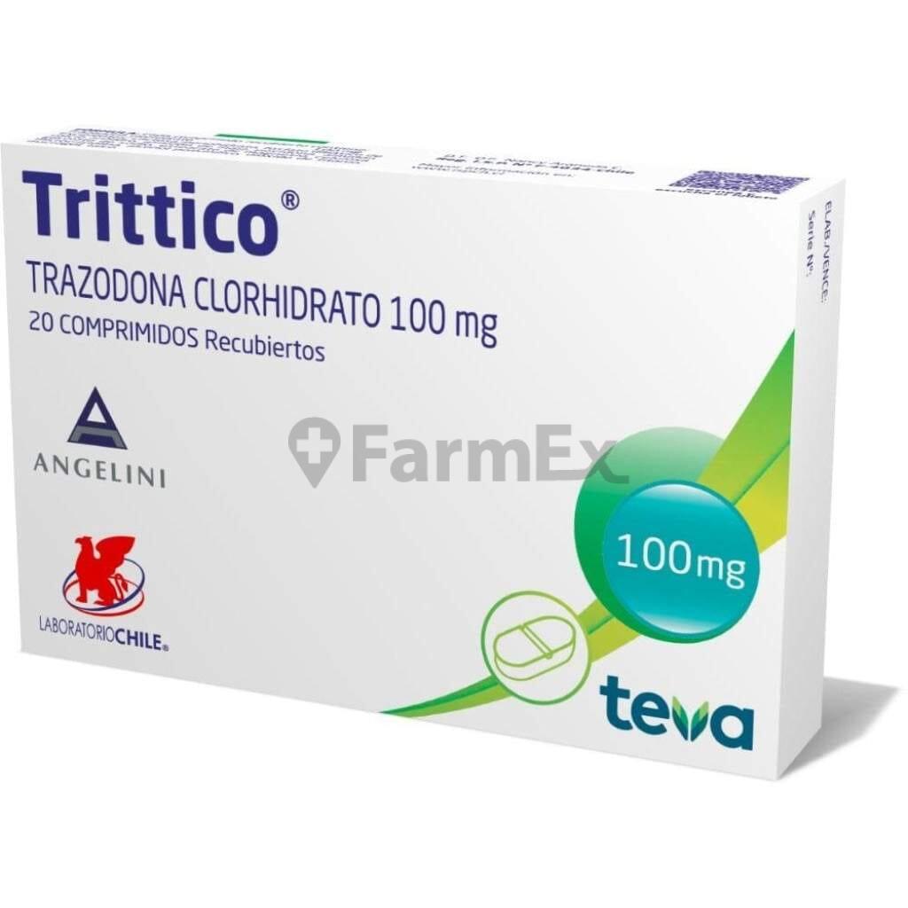 Trittico 100 mg x 20 comprimidos "Ley Cenabast" CHILE 