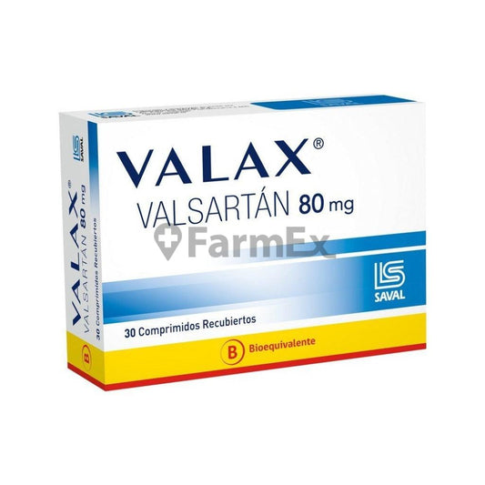 Valax 80 mg x 30 comprimidos Recubiertos saval 