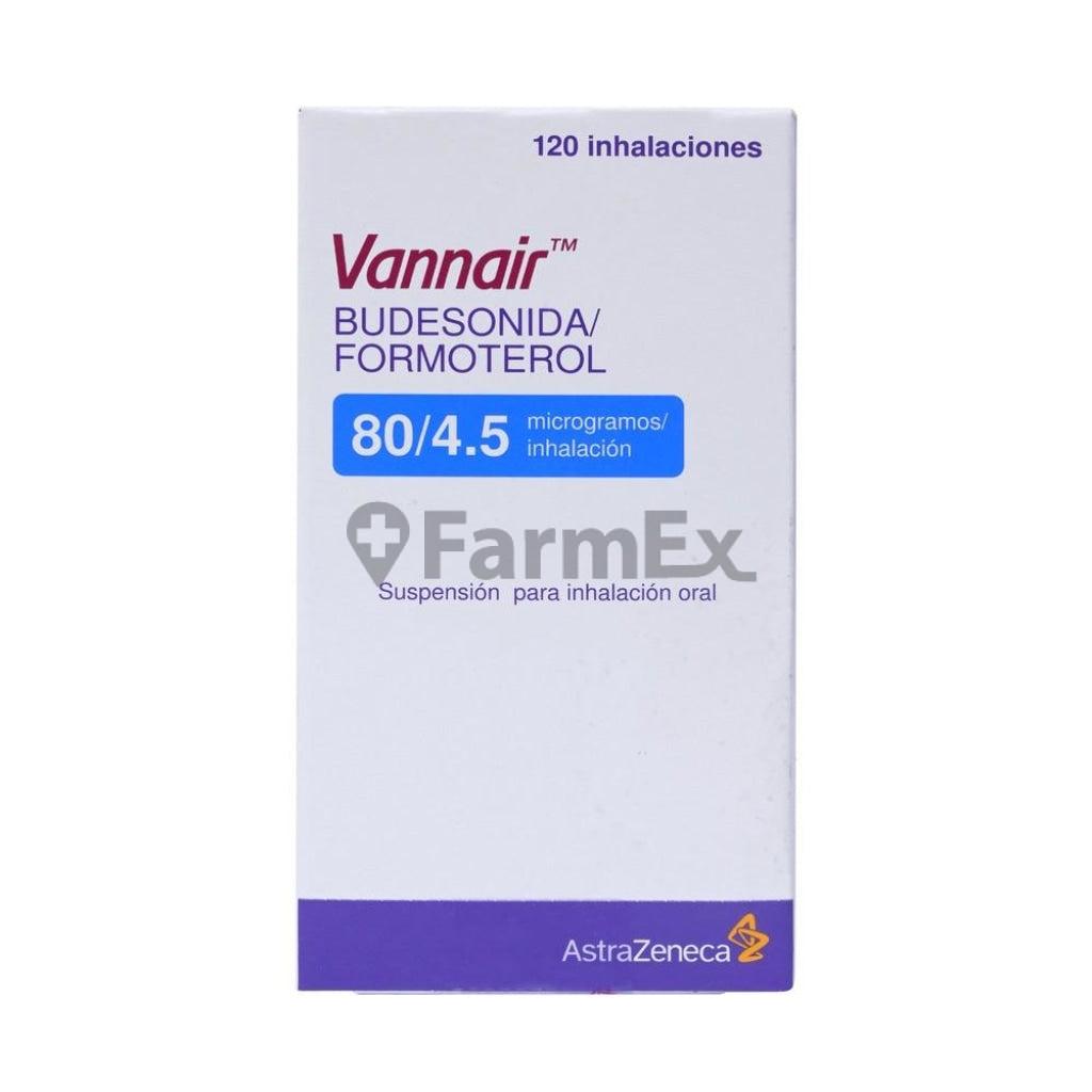 Vannair 80/4.5 Susp. Para Inhalación Oral x 120 dosis (AstraZeneca) ASTRAZENECA 