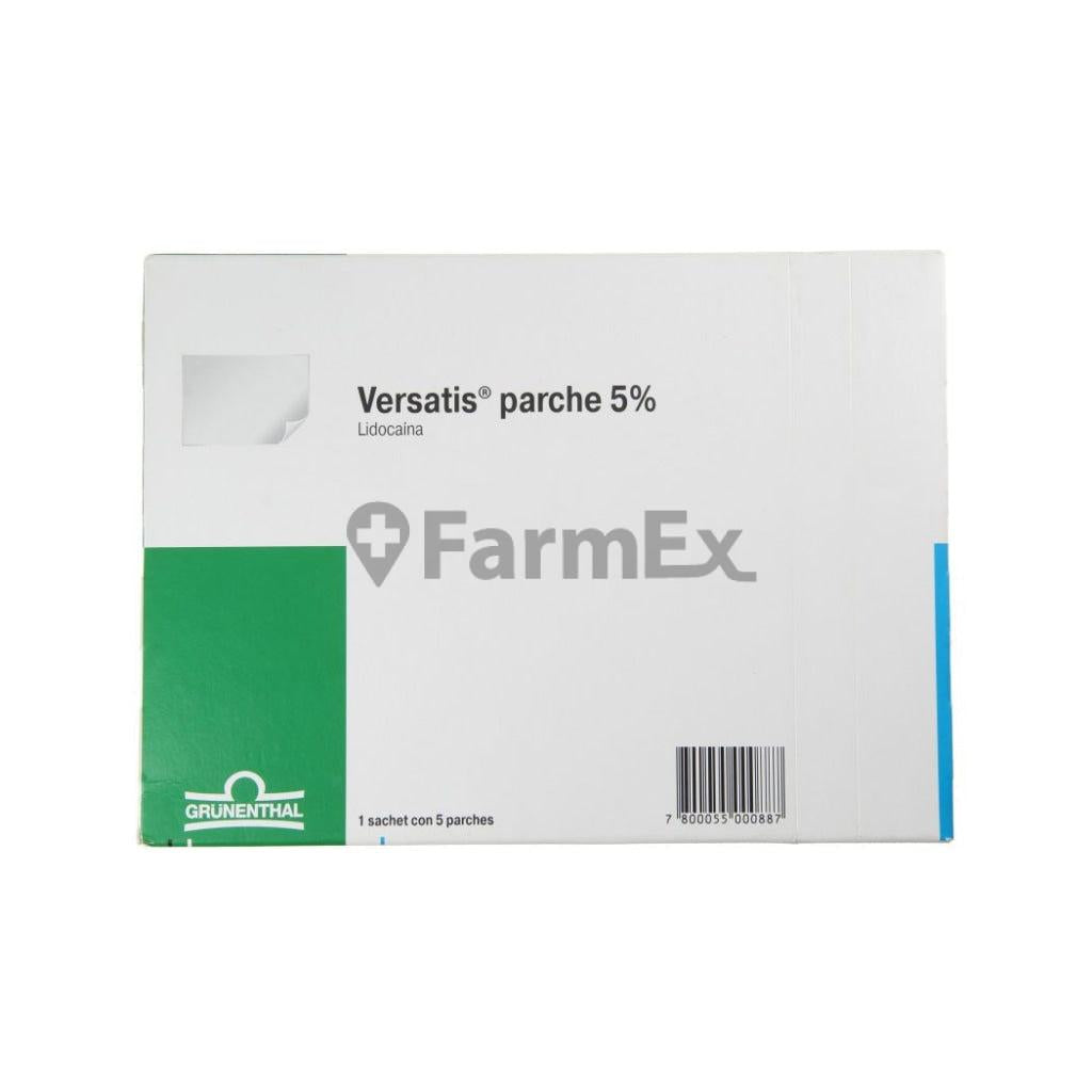 Versatis Parches 5 % Caja con 1 Sachet con 5 parches "Ley Cenabast" GRUNENTHAL 