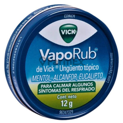 Vick VapoRub Ungüento Tópico 12 Latatas de 12 g c/u procter & Gamble 