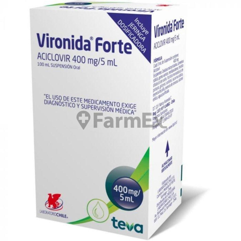 Vironida Forte Suspension Oral 400 mg / 5 ml x 100 ml CHILE 