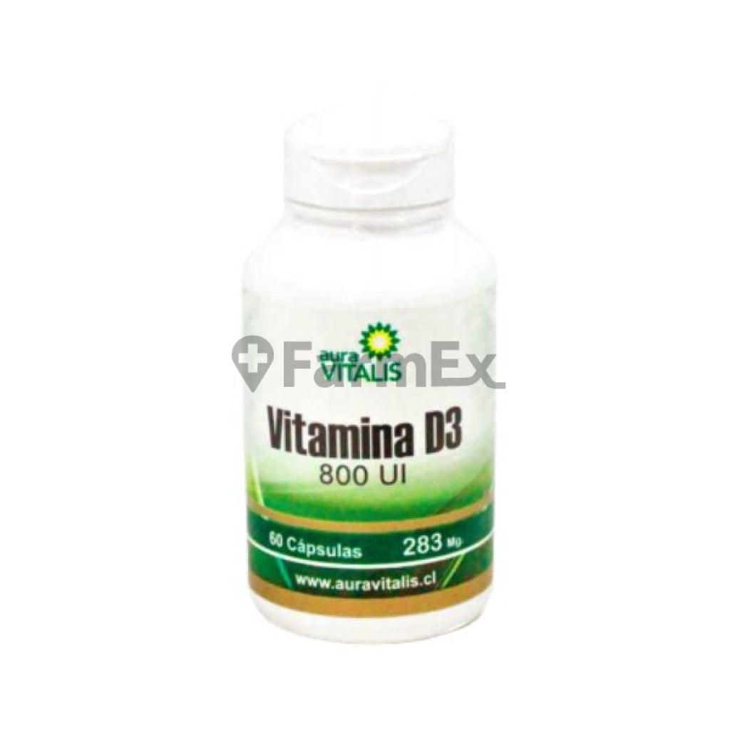 Vitamina D3 800 UI x 60 capsulas Aura Vitalis 