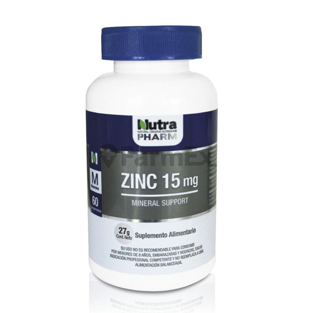 Zinc 15 mg x 60 comprimidos Nutra Pharm 
