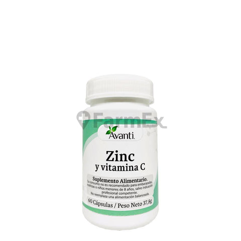 Zinc + Vitamina C x 60 cápsulas