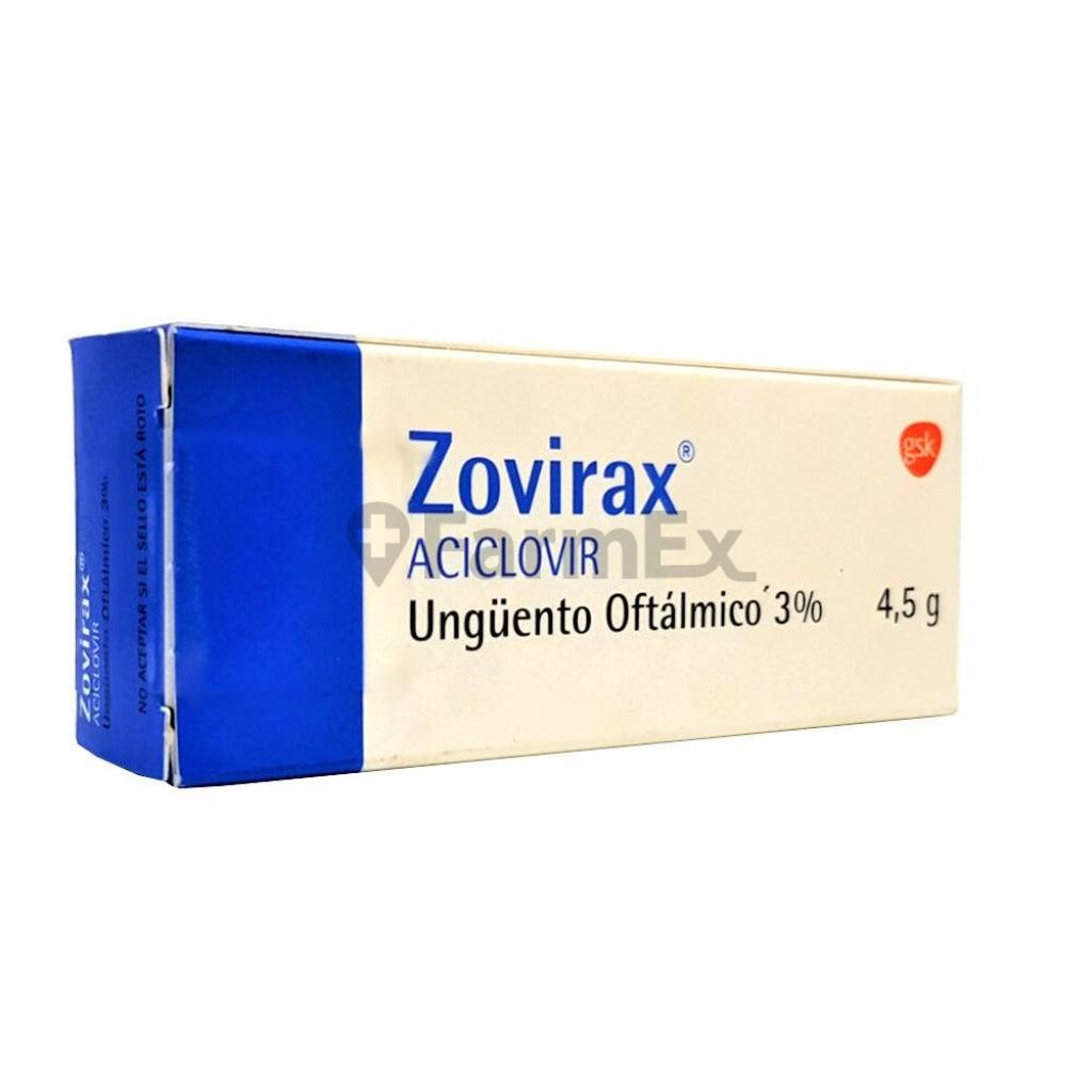 Zovirax Ungüento Oftálmico Aciclovir 3% x 4,5 g GLAXOSMICHKLINE 