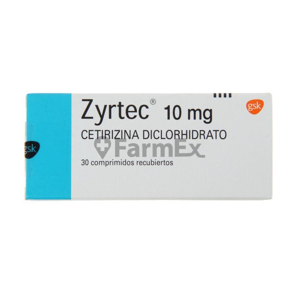 Zyrtec 10 mg x 30 comprimidos GSK 